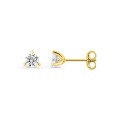 Brincos em ouro amarelo de 9K com diamantes criados 0,50 ct