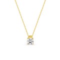 Colar em ouro amarelo 9K e pendente com zircónia