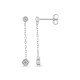 Brincos em ouro branco 18k e diamante de 0,06 ct
