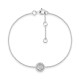 Pulsera fina en oro blanco de 18K y diamantes de 0,24 ct