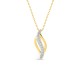 Collar en oro amarillo de 9k y diamante de 0,01 ct