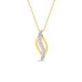 Collar en oro amarillo de 9k y diamante de 0,01 ct