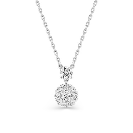 Collar de copo de nieve en plata y circonita cúbica