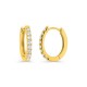 Brincos de argola em ouro amarelo de 9K com um diamante de 0,30 ct F-VS