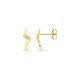 Brincos  em ouro amarelo 9K com diamantes de 0,03 ct