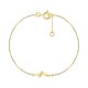 Pulsera con diseño ondulado en oro amarillo 18K con diamantes de 0,02 ct