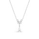 Collar de oro blanco 9K con cuatro circonitas