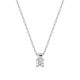 Collar de oro blanco 18k y diamante 0,14 mm de 42 cm