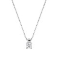 Colar em ouro branco 18k e Diamante 0,14 Mm de 42 cm
