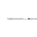 Pulsera de cadena de eslabones de plata de ley rodiada y pulida