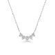 Collar en oro blanco de 9K y 5 circonitas