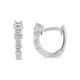 Pendientes Aro 7 mm de oro blanco 9 KT con circonita