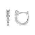 Argolas 7 mm em ouro branco 9 kt com zircónia
