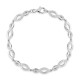 Pulseira em prata em forma de 8 com zircónia 18cm