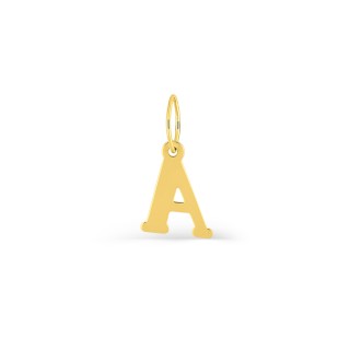 Colgante con inicial A en oro amarillo 18K
