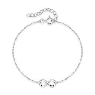 Pulsera de plata de 18 cm diseño infinito
