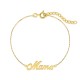 Pulsera de oro 9KT Mamá 16+3 cm