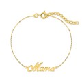 Pulsera de oro 9KT Mamá 16+3 cm