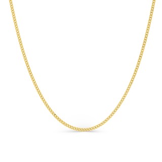 Fio gourmette de diamante em ouro amarelo 9K