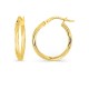 Pendientes aro trenzados de oro amarillo 9 KT de 15 mm x 2mm