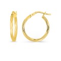 Pendientes aro trenzados de oro amarillo 9 KT de 15 mm x 2mm