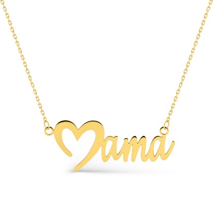 Collar «Mamá» corazón bañado en oro