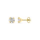 Pendientes de oro amarillo 9 KT con circonita de 5 mm