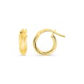 Argolas entrelaçadas em ouro amarelo 9 kt de 8x 2mm