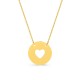 Colar em ouro amarelo 9 kt de 40cm com coração