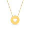 Collar de oro amarillo 9 KT de 40cm con corazón