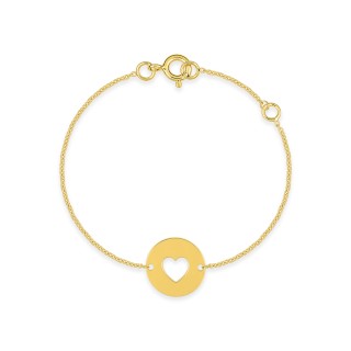 Pulsera de oro amarillo 9 KT de 14cm