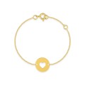Pulsera de oro amarillo 9 KT de 14cm
