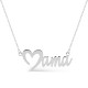 Collar «Mamá» corazón de plata