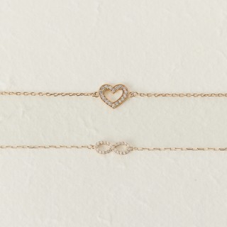 Pulsera de oro amarillo 9K con motivo infinito