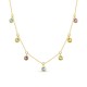 Collar de oro amarillo 9k, topacio, peridoto, amatista y citrino