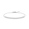 Pulsera de oro blanco de 9K con 25 diamantes creados 0,25 ct F-VS