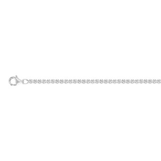 Pulseira em prata 925 banhada a ródio, adornada com 63 zircónias de 2,10 mm