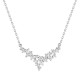 Collar de plata de ley 925 rodiada con cadena tipo eslabón y circonitas dispuestas como copos de nieve
