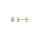 Pendientes de oro amarillo de 9K con topacio azul talla pera