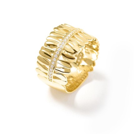 Anel Les Fougères dourado