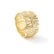 Anillo Les Fougères Pavée dorado