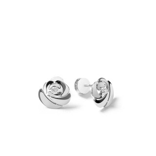 Pendientes La Rose plata