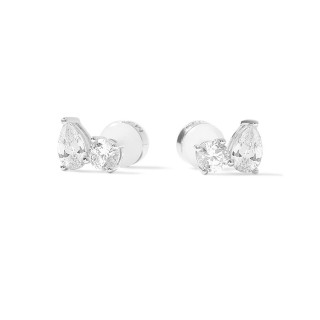 Pendientes Toi & Moi Twist plata