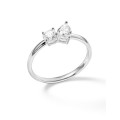 Anillo Toi & Moi Twist plata
