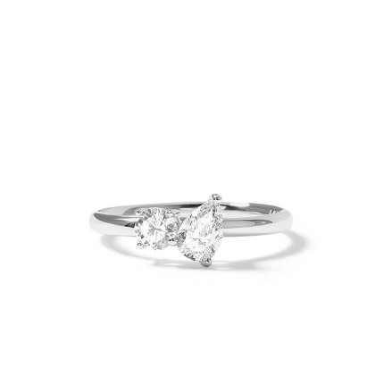 Anillo Toi & Moi Twist plata