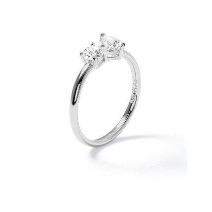 Anillo Toi & Moi Twist plata