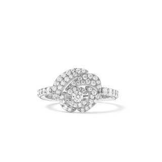 Anillo La Rose Pavée plata