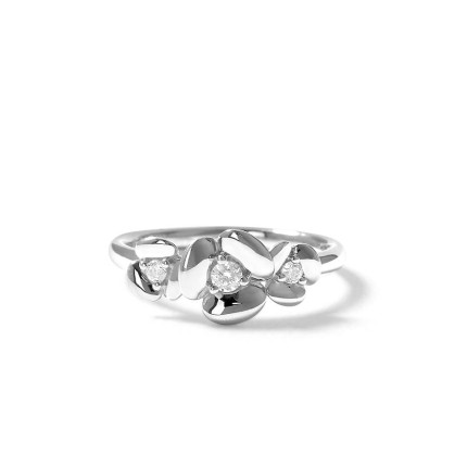 Anillo L'Hortensia Trio plata