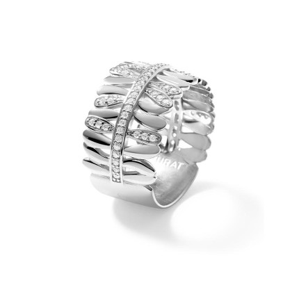 Anillo Les Fougères Pavée plata