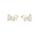 Pendientes Toi & Moi Twist dorados